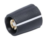 s111-004bk Sifam 11.5mm Black Potentiometer Knob for 4mm Shaft Splined, S111 004BK