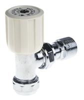 601028 Pegler Yorkshire Chrome Plated Brass 15 mm Compression to 1/2 in BSP Manual Radiator Valve