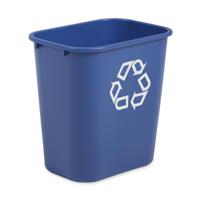 fg295673blue Rubbermaid Commercial Products Rubbermaid 27L Blue Polyethylene Waste Bin