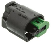 1-967644-1 TE Connectivity, Micro Quadlok System Automotive Connector Socket Black Cable Mount 2 Way, Crimp Termination