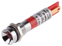 210-923 RS PRO Red Panel Mount Indicator, 110V ac, 8mm Mounting Hole Size, Solder Tab Termination