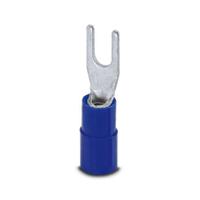 3240037 Phoenix Contact Insulated Fork Terminal, 15AWG to 13AWG Polyamide, Blue