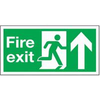 146-376 Vinyl Polyester Fire Exit Up, Fire Exit, English, Exit Sign