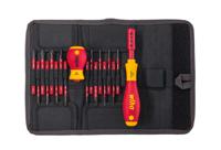 41231 Wiha Driver Bit Set 18 Pieces, Hexagon, Phillips, Pozidriv, Slotted, Torx