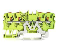 2201-1407 WAGO TOPJOB S, 2201 Series Earth Terminal Block, 1.5mm², Single-Level, Push-In Cage Clamp Termination, ATEX,