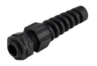 pms16-bk080 Alpha Wire FIT Wire Management Series Slate PA 6 Cable Gland, M16 Thread, 5mm min., 10mm max., IP66, IP68