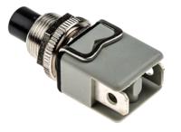 1213c-black APEM Push Button Switch, Momentary, Panel Mount, 12.2mm Cutout, SPST, 250V ac