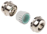 53112534 Lapp SKINTOP Series Nickel Plated Brass Cable Gland, M32 Thread, 11mm min., 21mm max., IP68