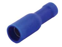 534-676a RS PRO Insulated Female Crimp Bullet Connector, 1.5mm² to 2.5mm², 16AWG to 14AWG, 5mm Bullet diameter, Blue