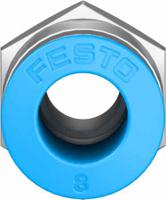 qs-18-8 Festo QS Series Straight Threaded Adaptor, R 1/8 Male to Push In 8 mm, Threaded-to-Tube Connection Style, 153004