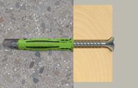 567807 Fischer Fixings Green Wall Plug, 30mm Length, 6mm Fixing Hole Diameter