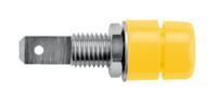 ibu-5568-ge Schutzinger Yellow Female Banana Socket, 4 mm Connector, Tab Termination, 32A, Nickel Plating