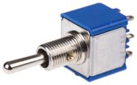 5649a APEM Toggle Switch, Panel Mount, On-Off-On, DPST, Solder Terminal