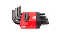 192-3727 RS PRO 9 piece L Shape Imperial Hex Key Set, 1/16 → 3/8in