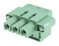 1967469 Phoenix Contact, 10.16mm Pitch, PC 16/ 3-STF-10.16, 3 Way, Pluggable Terminal Block, Plug, Panel Mount, Screw Down