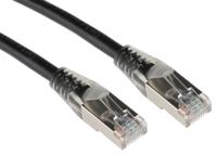 557-060 RS PRO, 0.5m Cat5e, Black RJ45 to Male RJ45 Male, F/UTP Shielded, Terminated PVC Sheath