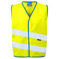 cw01-y-xl Leo Workwear Yellow Hi-Vis Junior Hi Vis Vest, XL