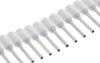 1241000-1 TE Connectivity Insulated Crimp Bootlace Ferrule, 8mm Pin Length, 1.1mm Pin Diameter, 0.5mm² Wire Size, White