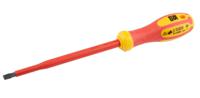 125-3083 RS PRO Slotted Insulated Screwdriver, 6.5 x 1.2 mm Tip, 150 mm Blade, VDE/1000V, 260 mm Overall