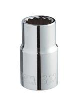 s-16 SAM 1/2 in Drive 16mm Standard Socket, 12 point, 38 mm Overall Length