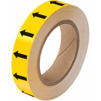 275100 Brady Black, Yellow Polyester Pipe Marking Tape, Dim. W 25.00mm x L 33.00m