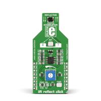 mikroe-1882 MikroElektronika IR Reflect Click Proximity Sensor MikroBus Click Board for GP2S700HCP