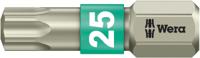05071035001 Wera Torx Screwdriver Bit, TX 25 Tip, 25 mm Overall