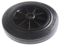 pvr250-25lm58 Tente Black Rubber Ageing Resistant Trolley Wheel, 250kg