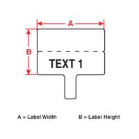 m7-1-425-ft Brady B-425A Black on White Cable Labels, 29.97 mm Width, 20.02mm Label Length, 29.97mm Label Width