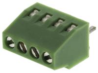 790-1102 RS PRO PCB Terminal Block, 4-Contact, 2.54mm Pitch, Through Hole Mount, 1-Row, Screw Termination