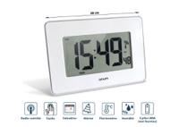 11970 Orium White Radio Controlled Desktop, Wall Clock, 40cm Diameter