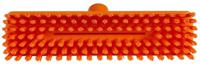 70417 Vikan Very Hard Bristle Orange Deck Brush, 24mm bristle length, Polyester, Polypropylene, Stainless Steel bristle