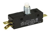 e13-00j ZF Button Micro Switch, Tab Terminal, 15 A @ 250 V ac, SPDT