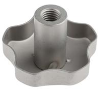 478-620 RS PRO Silver Multiple Lobes Clamping Knob, M12, Threaded Hole