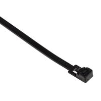 811-1811 RS PRO Cable Tie, Releasable, 300mm x 4.5 mm, Black Nylon, Pk-100