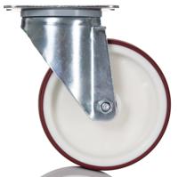 3470uar125p62-red Tente Swivel Castor Wheel, 200kg Capacity, 125mm Wheel