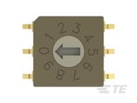 mrssv0dr10smgwtr TE Connectivity 10 Way Surface Mount Rotary Switch 10P, Screwdriver Actuator