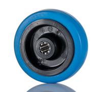 ufr100x34-12lm44-blue Tente Blue Rubber Abrasion Resistant Trolley Wheel, 160kg
