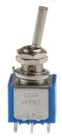 5646a9 APEM Toggle Switch, Panel Mount, On-On, DPDT, Solder Terminal
