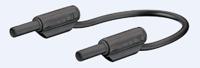 659179-030-21 Staubli 2 mm Connector Test Lead, 10A, 600V, Black, 300mm Lead Length