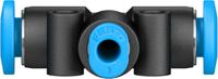 qsmt-4-3 Festo QS Series Tee Tube-to-Tube Adaptor, Push In 4 mm to Push In 3 mm, Tube-to-Tube Connection Style, 153368