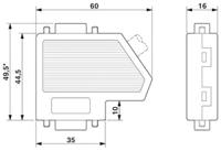 2744348 Phoenix Contact SUBCON-PLUS-PROFIB 9 Way Right Angle Cable Mount D-sub Connector Plug