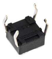 b3f-1020 Black Plunger Tactile Switch, SPST 50 mA @ 24 V dc 0.9mm Through Hole