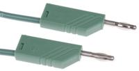 934060104 Hirschmann Test & Measurement Test lead, 16A, 60V dc, Green, 50cm Lead Length