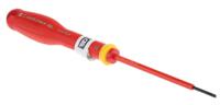 at2x75ve Facom Slotted Insulated Screwdriver, 2 mm Tip, 75 mm Blade, VDE/1000V, 170 mm Overall