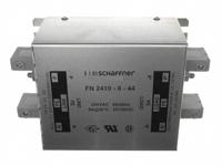fn2410-8-44 Schaffner, FN2410 8A 250 V ac 400Hz, Chassis Mount EMC Filter, Terminal Block, Single Phase