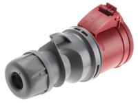 3133247-7 Scame, Optima Seven IP44 Red Cable Mount 6P + E Industrial Power Socket, Rated At 32A, 415 V