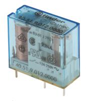 405190120000 Finder PCB Mount Power Relay, 12V dc Coil, 10A Switching Current, SPDT