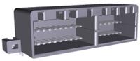 179059-6 TE Connectivity MULTILOCK 040 II Series Right Angle Through Hole Mount PCB Socket, 36-Contact, 2-Row, 2.5mm Pitch,