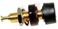 bu-p2854-0 Mueller Electric Black Female Banana Socket, 4 mm Connector, Solder Termination, 15A, 2000V dc, Gold Plating